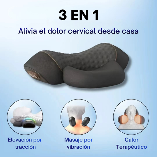 3-in-1 Cervical Pillow with Massage, Heat, and Traction for Neck Relief